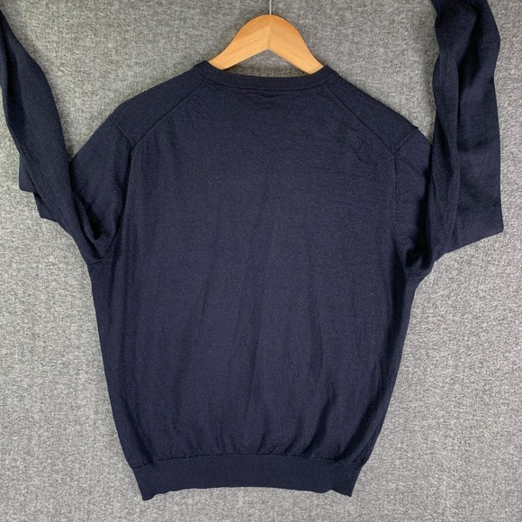 Suitsupply Wool Sweater Men Large Blue Long Sleeve Pullover Old Money - Picture 7 of 11